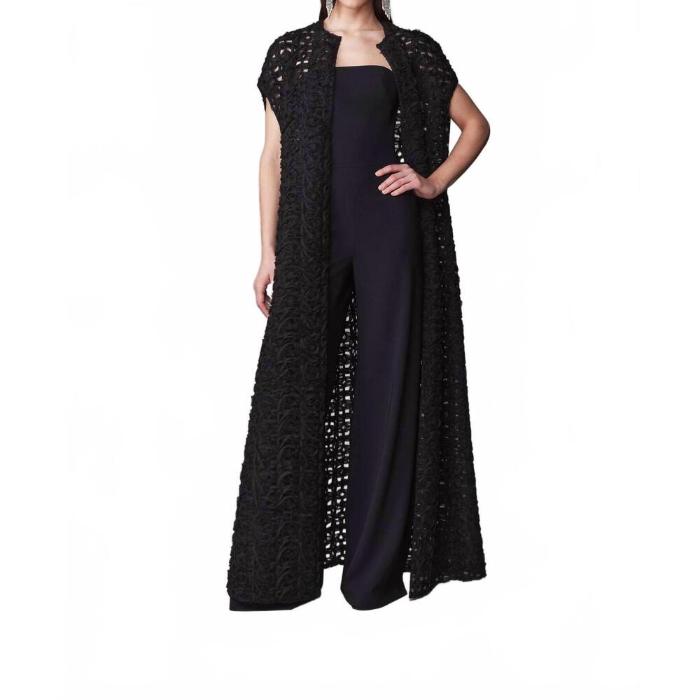 NEW FRASCARA jumpsuit with contrast coat in black